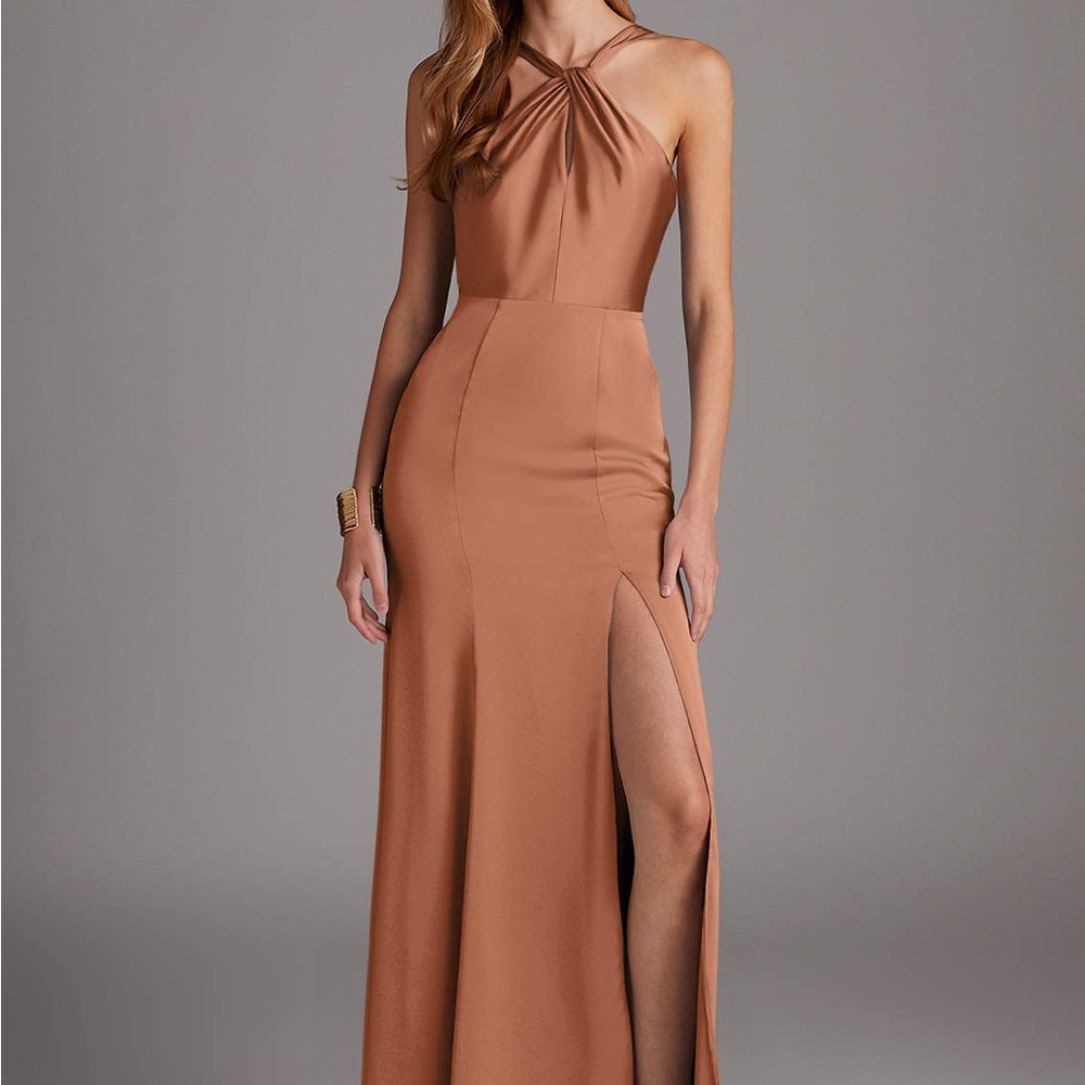 Azazie dress in Bronzer